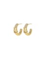 thumb Brass Cubic Zirconia Letter Dainty Stud Earring 0
