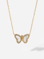 thumb Stainless steel Shell Butterfly Minimalist Necklace 0