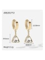 thumb Stainless steel Cubic Zirconia Triangle Trend Huggie Earring 4