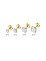 thumb Stainless steel Cubic Zirconia Geometric Minimalist Stud Earring 2