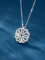 thumb Titanium Steel Cubic Zirconia Clover Dainty Necklace 3