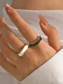 thumb Stainless steel Enamel Geometric Minimalist Band Ring 1