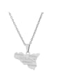 thumb Stainless steel Irregular Hip Hop  Map Necklace of Sicily Necklace 1