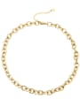 thumb Brass Vintage Holllow Geometric Chain  Necklace 0