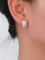 thumb Stainless steel Enamel Geometric Minimalist Stud Earring 1