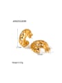 thumb Stainless steel Hollow  C Shape Hip Hop Stud Earring 2