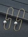 thumb Stainless steel Imitation Pearl Geometric Minimalist Hook Earring 1