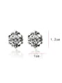 thumb Titanium 316L Stainless Steel Cubic Zirconia Flower Vintage Stud Earring with e-coated waterproof 3