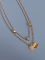 thumb Titanium 316L Stainless Steel Geometric Minimalist Multi Strand Necklace with e-coated waterproof 2