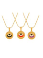 thumb Titanium Steel Enamel Evil Eye Vintage Necklace 0