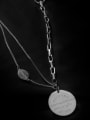 thumb Stainless steel Geometric Hip Hop Multi Strand Necklace 3