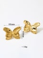 thumb Stainless steel Butterfly Hip Hop Stud Earring 1