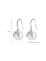 thumb Brass Imitation Pearl Geometric Minimalist Hook Earring 3
