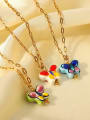 thumb Stainless steel Ceramic Butterfly Bohemia Necklace 0