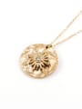 thumb Vintage simple all-match coin pendant golden necklace 1