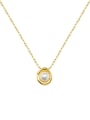 thumb Titanium 316L Stainless Steel Imitation Pearl Geometric Vintage Necklace with e-coated waterproof 4