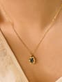 thumb Stainless steel Cubic Zirconia Geometric Vintage Necklace 1