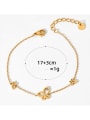 thumb Stainless steel Cubic Zirconia Butterfly Trend Link Bracelet 3