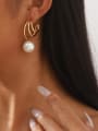 thumb Alloy Imitation Pearl Geometric Trend Stud Earring 1