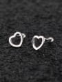 thumb Titanium Steel Hollow  Heart Minimalist Single Earring(Single-Only One) 1