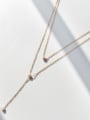 thumb Titanium 316L Stainless Steel Tassel Minimalist Multi Strand Necklace with e-coated waterproof 2