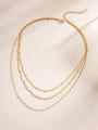 thumb Stainless steel Minimalist  Chain Multi Strand Necklace 1