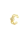 thumb Brass Letter Trend Band Ring 0