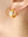 thumb Titanium Steel Cubic Zirconia Heart Minimalist Stud Earring 1