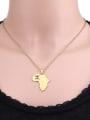 thumb Stainless steel Medallion Ethnic Map of Africa Pendant Necklace 1