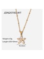 thumb Stainless steel Cubic Zirconia Flower Trend Necklace 4