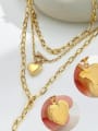 thumb Stainless steel Heart Trend Multi Strand Necklace 1