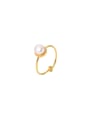 thumb Stainless steel Freshwater Pearl Dainty Ring 0