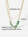thumb Stainless steel Natural Stone Irregular Trend Multi Strand Necklace 2