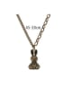 thumb Brass Rabbit Trend Necklace 4