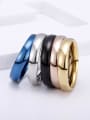 thumb Stainless steel Smooth Geometric Minimalist Band Ring 1