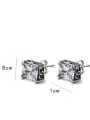 thumb Titanium 316L Stainless Steel Cubic Zirconia Geometric Vintage Stud Earring with e-coated waterproof 3