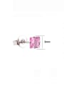 thumb Titanium Steel Cubic Zirconia Square Single Earring(Only One) 4