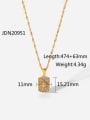 thumb Stainless steel Cubic Zirconia Geometric Vintage Necklace 2