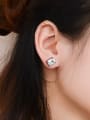 thumb Titanium 316L Stainless Steel Cubic Zirconia Geometric Vintage Stud Earring with e-coated waterproof 1