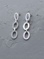 thumb Titanium 316L Stainless Steel Hollow Geometric Minimalist Drop Earring with e-coated waterproof 2