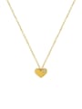 thumb Titanium 316L Stainless Steel Rhinestone Heart Minimalist Necklace with e-coated waterproof 0