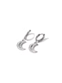 thumb Titanium Steel Cubic Zirconia Moon Luxury Stud Earring 0