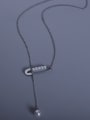 thumb Titanium 316L Stainless Steel Geometric Vintage Lariat Necklace with e-coated waterproof 3