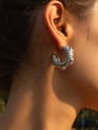 thumb Stainless steel Geometric Hip Hop Stud Earring 1