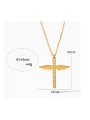 thumb Stainless steel Cubic Zirconia Cross Dainty Necklace 3