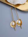 thumb Titanium 316L Stainless Steel Imitation Pearl Geometric Vintage Drop Earring with e-coated waterproof 2