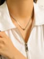 thumb Stainless steel Bead Geometric Trend Multi Strand Necklace 1
