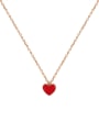 thumb Titanium 316L Stainless Steel Enamel Heart Minimalist Necklace with e-coated waterproof 0