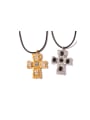 thumb Stainless steel Cubic Zirconia Cross Trend Necklace 0