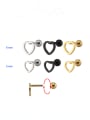 thumb Titanium Steel Hollow  Heart Minimalist Single Earring(Single-Only One) 2